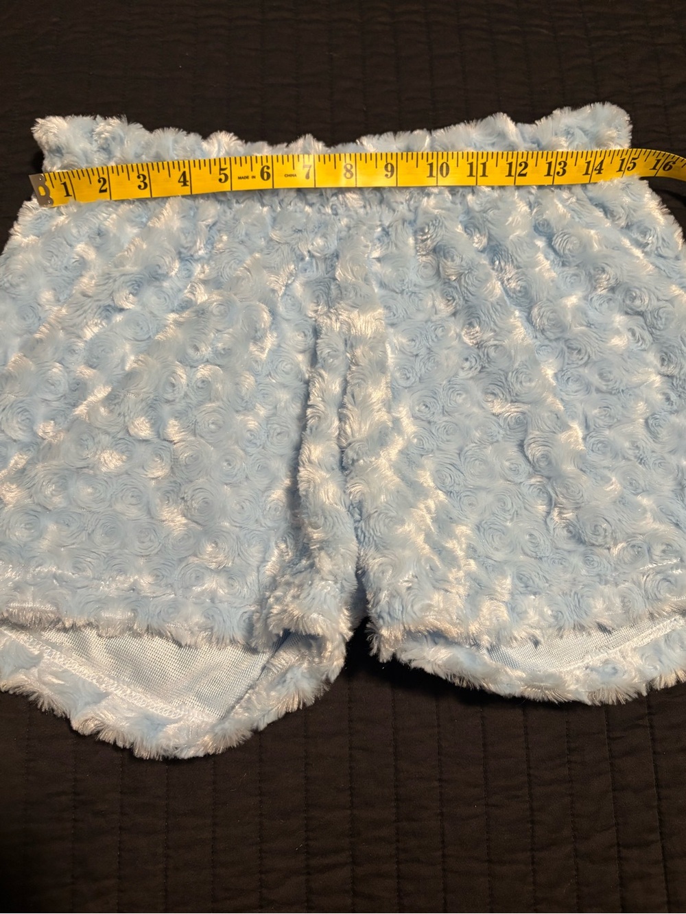 Soft Plush Light Blue Mens Shorts